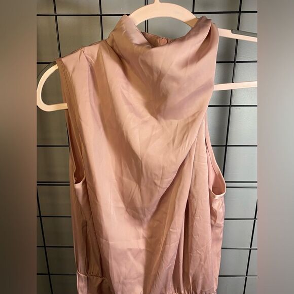 Pretty Garden Assymetrical Sleeveless Pink High Neck Tulip Hem dress NWT - Picture 5 of 12